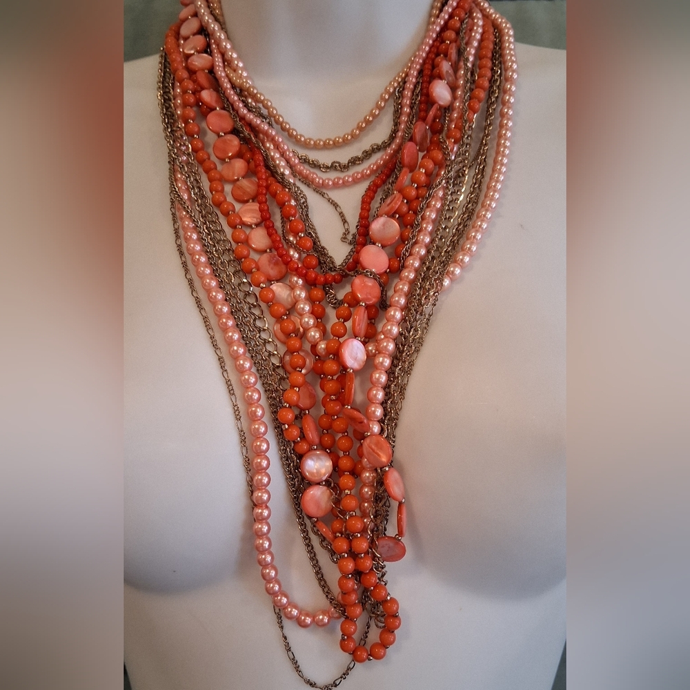 Waterfall Style Multi-strand(7) Necklace